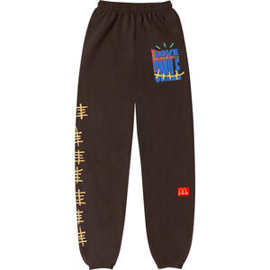 Travis Scott x McDonald's Cactus Jack Smile Sweatpants Brown Blue Logo Small